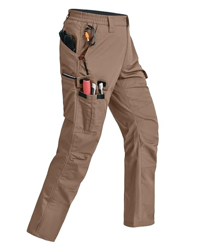 Image of Rapoo Mens Cargo Pants Ripstop Water Resistant Breathable Tactical Hiking Pants with 7 Pockets