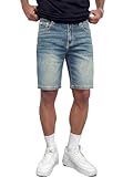JMIERR Herren Jeans Shorts Baumwolle Stretch 2026 Sommer Kurze Hosen Herren Bequeme Slim Fit Jeansshorts für Männer Marineblau XL