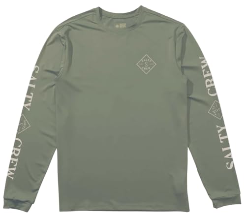 Salty Crew Men's Tippet Long Sleeve Sunshirt β UPF 50+, Moisture-Wicking, Lightweight Fishing Shirt