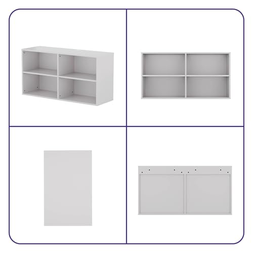 Image of Wakefit Purion Engineering Wood TV Unit - Frosty White