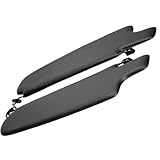 Sun Visors Compatible with VW Bus – Bay Window T2 (1968–1979) & T3 Type25 (1980–1992) – Interior Sunshade Trim for LHD Models, Left & Right Pair – Fits Camper, Kombi, Microbus (Black, T2)