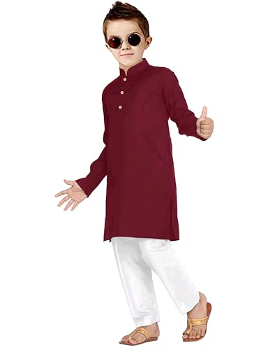 Image of Trustous Ethnic Wear Boys's Cotton Kurta Pyjama Sets