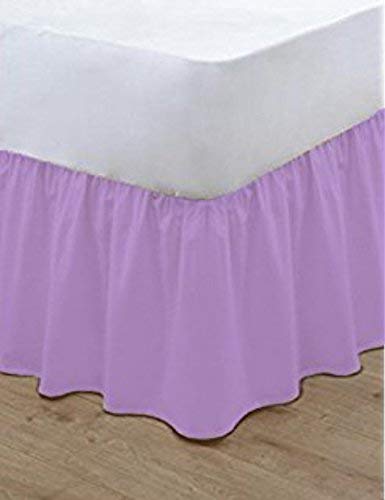 LOOMS & LEAVES PERCALE EXTRA DEEP 100% COTTON BLEND POLY FITTED VALANCE BED SHEETS IN (LILAC, DOUBLE) โ image 1