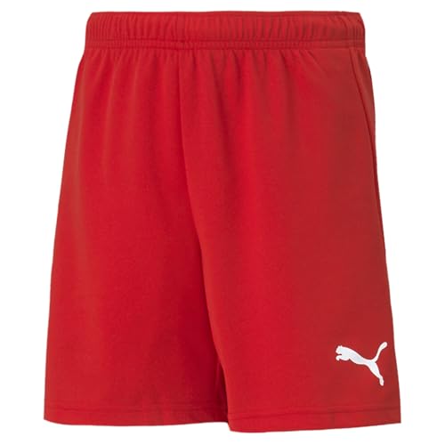 Short Puma Team Rise rouge en taille M léger et respirant pour junior