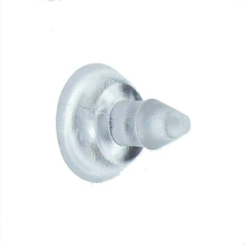 Packet of (10) 14mm (just over 1/2") Long Neck /Shaft standard suction cup, cups, sucker, suckers,approx 9mm shaft, clear vinyl PVC