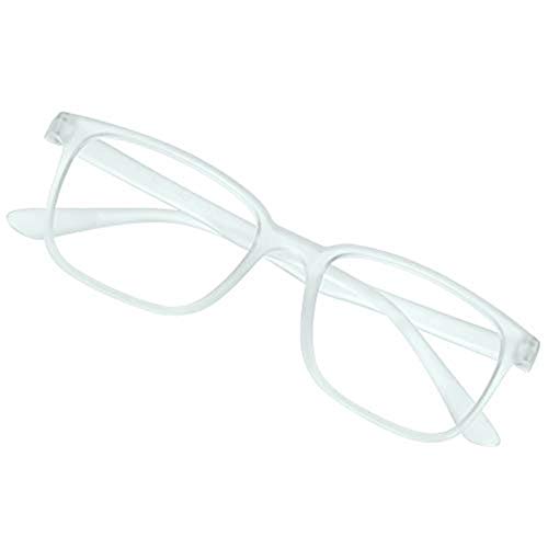 Image of VisionGlobal Blue Light Blocking Glasses for Women /Men,Computer Reading, TV Glasses, Stylish Square Frame(Clear, +5.50 Magnification)