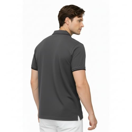 Image of Men's Premium Cotton Pique Polo T-Shirt, Classic Fit Short Sleeve Casual Summer Shirt, Soft & Breathable Fashion Polo