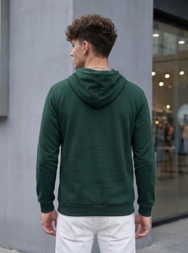 Image of HOODMASTER Unisex Fleece Hoodie Sweatshirt with Pockets Full Sleeves Regular Fit Solid Pattern Hooded Neck and Standard Length | Hoodies for Men & Women