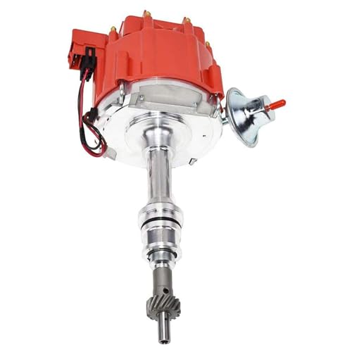 A-Team Performance - Complete HEI Distributor 65,000 Coil Auto Parts Replacement - Compatible with SBF Small Block Ford 260 289 302 5.0 One Wire Installation Red Cap - Thumbnail 5