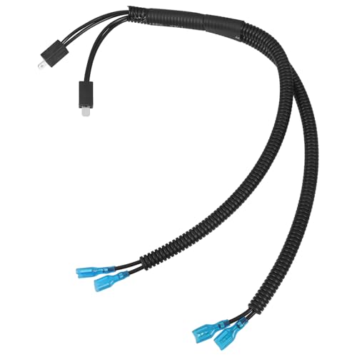 SHINEOFI Faisceau de Câblage de Remplacement pour Klaxon Voiture, Kit 1 en 2 Voies, Câble Électrique Robuste en Plastique, Accessoire Auto Compatible pour Installation Klaxon Voiture