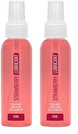 SHOTS Pharmquests - Lubricante Comestible con Aroma a Fresa - 100 ml (Paquete de 2)