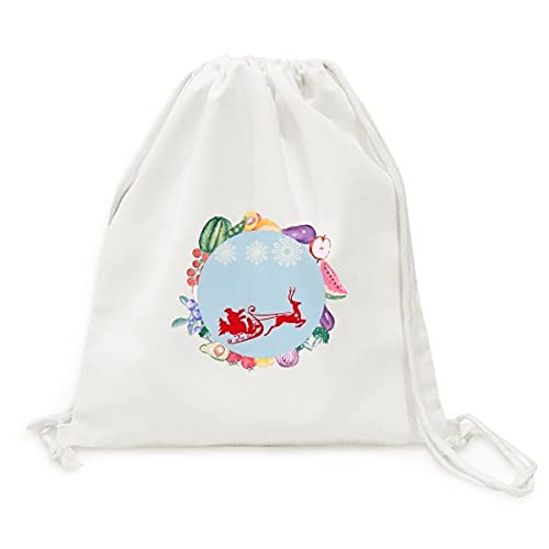 Sac en tissu pliable traîneau de Noël grand cabas fruits et légumes à sangle