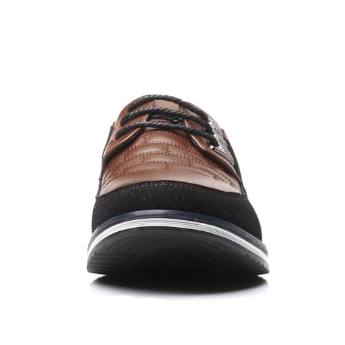 Image of Mens Dress Shoes Casual Business Oxford Derby Orthopedic Leather Shoes Simple Lace-up Walk Loafers Flats Shoes for Men