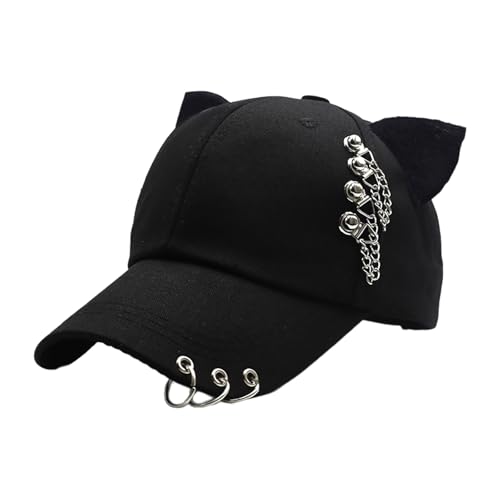 Catálogo de Ropa de Béisbol para Mujer los 5 más buscados. 43 MEIBAOGE - Gorra de béisbol para mujer, diseño de orejas de gatito, diseño de orejas de gato, versátil y transpirable, para adultos, accesorios deportivos casuales