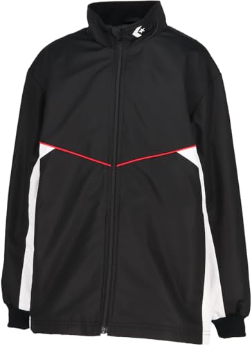 CONVERSE(コンバース) バスケ ウインドブレーカー ジュニアウォームアップシャツ 撥水 透湿 CB452502S ジュニア ブラック×ホワイト 160