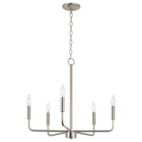 Kira Home RV-CC2469-5-BN Camille 22 Inch 5-Light Modern Chandelier thumb #4
