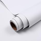 Jiroka リメイクシート 白 壁紙シール はがせる 壁紙シート 無地 つや消し 40cm×3m のり付き 厚手 透けない 貼り直し可能 ふすま紙 シールタイプ 防水防汚防カビ 耐熱 はがせるシール DIY 装飾シート 賃貸OK