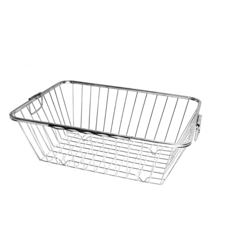 Image of Dish Drainer Basket for Kitchen | Utensil Stand for Kitchen | Dish Drying Rack with Drainer Bartan Stand Dish Rack with - 360 Degree Rotation Dish Drainer (Stainless Steel)