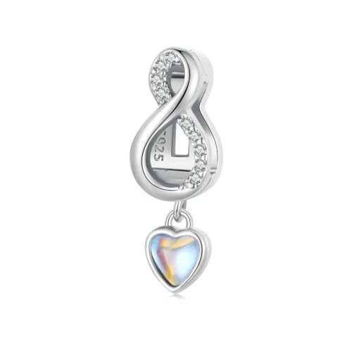 Charm forma corazón amor infinito en auténtica plata ley 925 compatible pulsera Reflexions Reflections