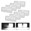 ULITECO RV Led Lights - 12V, 4500K 1100LM Ceiling Fixtures, 7W Camper Lights with Switch for RV Trailer, Camper, Boat, Car (Natural White, 8PCS)