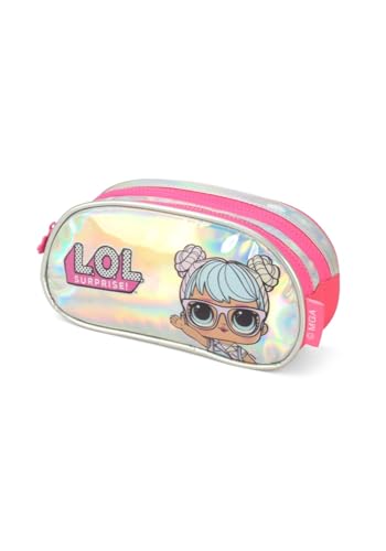 Luxcel, Estojo Escolar Infantil Duplo Meninas Lol Luxcel EI39695LO Cor:Prata