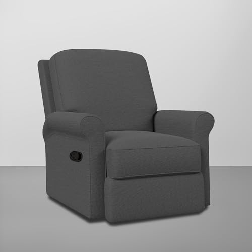 Image of CASALIVING Mersin Comfy Fabric Single Seater Recliner Chair, Recliner Sofa for Relaxing, Recliner Chair for Home Relax (Black) | Premium Fabric Sofa