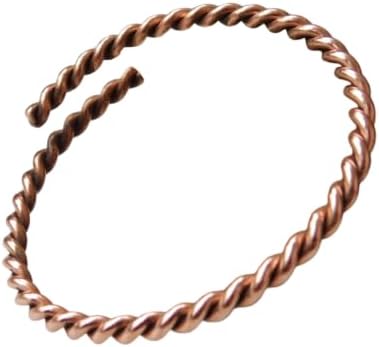Pulsera tensor hecha a mano de cobre puro 100% cobre, brazalete tensor de cobre, brazalete de cobre de la artritis, regalo de cumpleaños,