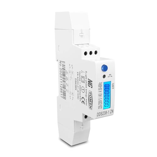 Compteur d'énergie monophasé 45A avec protocole RS485 pour rail DIN 230V
