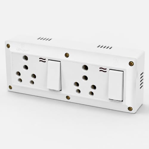 Image of Ginger+ 16 Amp Double Universal Socket Board, White