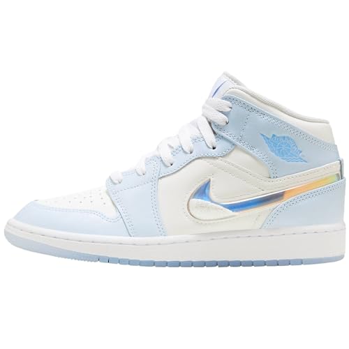 Jordan Big Kid's 1 Mid SE Wear Away Black/Taxi-White-Sail (DQ8418 071)