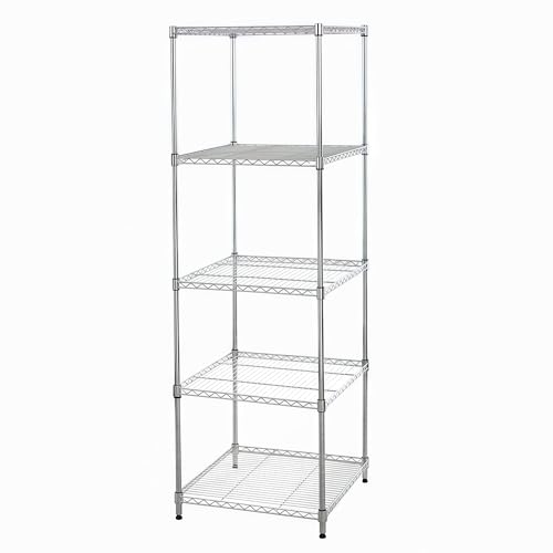 DODOSOSO �X�`�[�����b�N 5�i ��40×���s40×����120cm �X���� �|�[���a19mm �S�̑ω׏d��250kg �I�̍��������\ �T�r�ɂ��� �R���p�N�g ���[���b�N ���^�����b�N �L�b�`�����b�N ���C���[���b�N �V���o�[