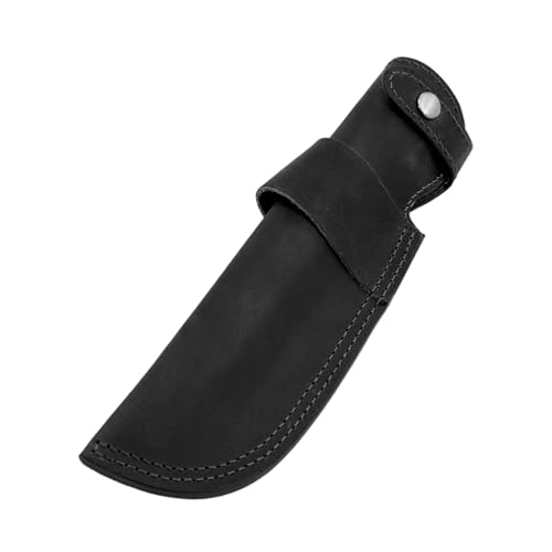 Premium Leather Knife Sheath, 4 Inch EDC Knife Holster belt, Knife Scabbard Cover, Shop Knife Sheath Knives Sleeves Case Edge Guards Blade Protectors (Black, 4 inch)