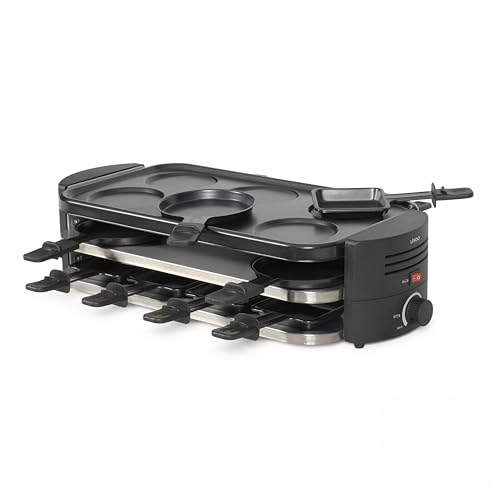 Livoo Appareil à raclette, pizzas et crêpes 8 personnes DOC337