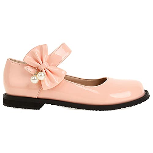 Meefit Women Flat Mary Janes Shoes Patent Leather Cute Pumps with Bow Uniform Shoes2