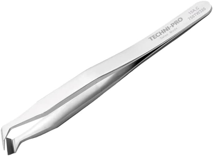 Techni-Pro 758TW326-4.7' Cutting Tweezers, Style 15A, Carbon Steel, Angled Blades