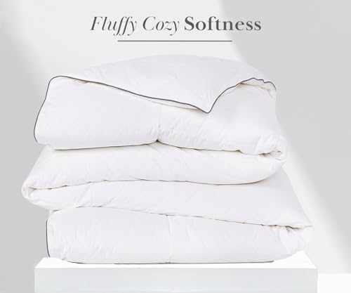 California Design Den Queen Size Comforter Duvet Insert - Cozy Luxury Down Alternative, Quilted Extra Fluffy, Soft, and Cooling, Machine Washable with Corner Tabs - White - Thumbnail 3