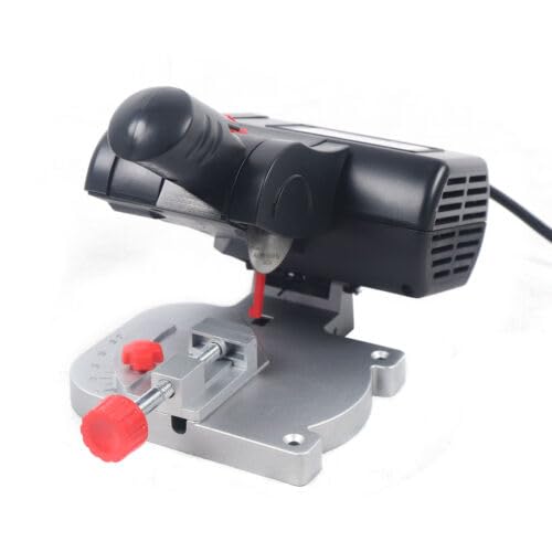 Mini sega da 4500 giri/min – 45° troncatrice regolabile con fodera regolabile troncatrice in acciaio, lama circolare in metallo, vetro, ferro, alluminio, 185 x 135 x 150 mm