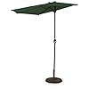 CASTLECREEK Half Round Patio Umbrella, Outdoor, Garden, Deck, Balcony Shade 8 Feet Hunter Green