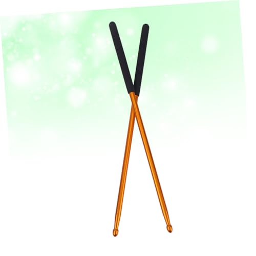 Baquetas de aleación de aluminio anti óxido Luxshiny para bateristas, palos metálicos para práctica con parches, color dorado miniatura 2