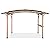 Joyside 13.5'x8.5' Outdoor Arched Metal Pergola with Natural Wood Looking - Outdoor Pergola Gazebo with Textilene Weather-Resistant Canopy and Rust-Resistant Steel Frame