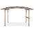 Joyside 13.5'x8.5' Outdoor Arched Metal Pergola with Natural Wood Looking - Outdoor Pergola Gazebo with Textilene Weather-Resistant Canopy and Rust-Resistant Steel Frame