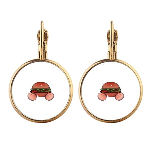 Boucles d'oreilles pendantes à clip en or amehamburger us aux finitions de luxe