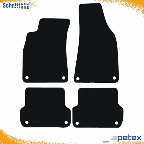 Alfombrillas de coche Audi A4 evitan deslizamientos con anclajes originales juego negro Pluto 4
