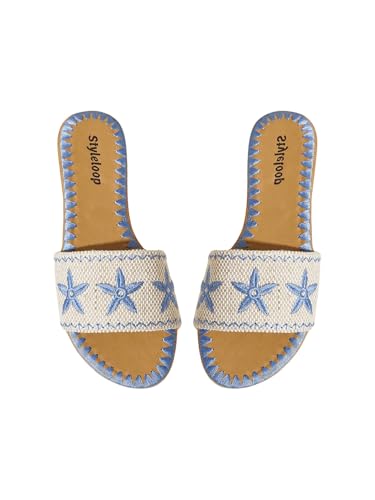 GORGLITTER Women's Flat Cute Dress Sandals Floral Boho Slide 2025 Vacation Shoes