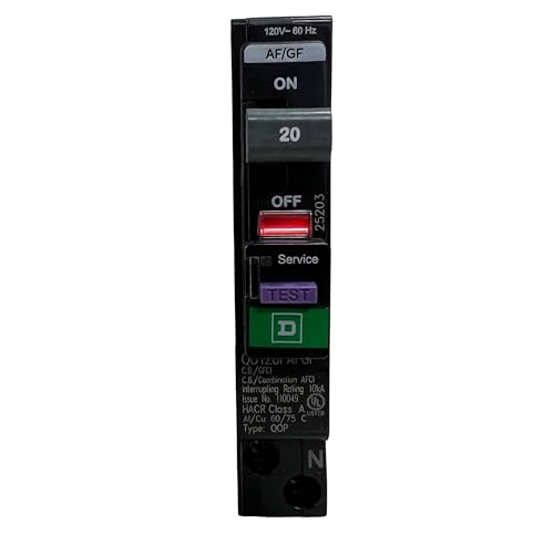 1 Pc of QO120PAFGF (New Version of QO120PDF) Circuit Breaker 120V 20A Plug on