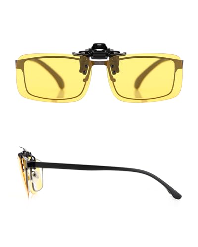 Image of TERAISE Polarized Clip on Sunglasses Over Prescription Glasses Anti-Glare UV400 for Men Women Driving Travelling Outdoor