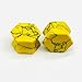 Yellow Turquoise Black Veining Stone Double Flared Hexagon Shaped Ear Plugs | Stone Body Piercing Jewelry | Handmade Gauge Plugs for Stretched Ears | Tribal Boho Style Ear Jewelry (10 mm (00 g))
