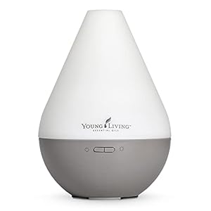 Dewdrop Essential Oil Diffuser by Young Living – Aromatherapy Diffuser with LED Light and Auto Shut-Off for Home and Office – Whisper-Quiet Operation and Mist Mode