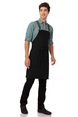 Chef Works Unisex Berkeley Bib Apron, Jet Black, One Size #TOP1