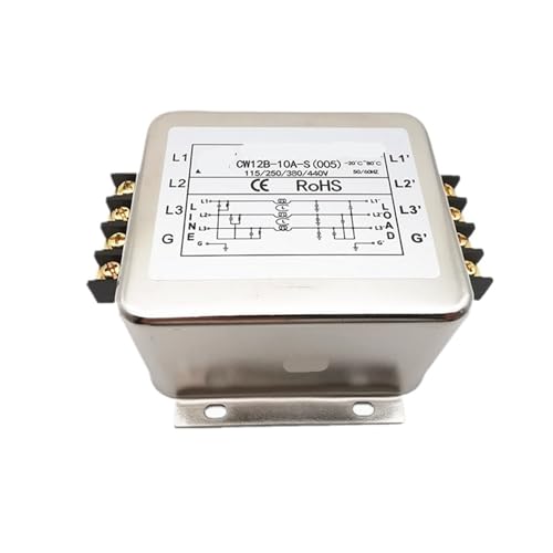 Filtre d'alimentation triphasé anti-interférence 380V 10A CW12B-10A-S